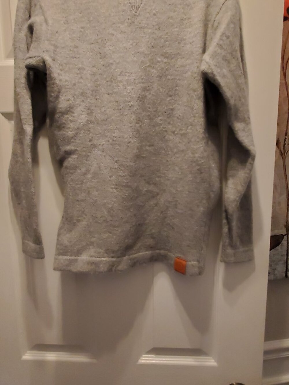 Paka Handmade Alpaca Blend Grey Hoodie Sweater, Size XS
